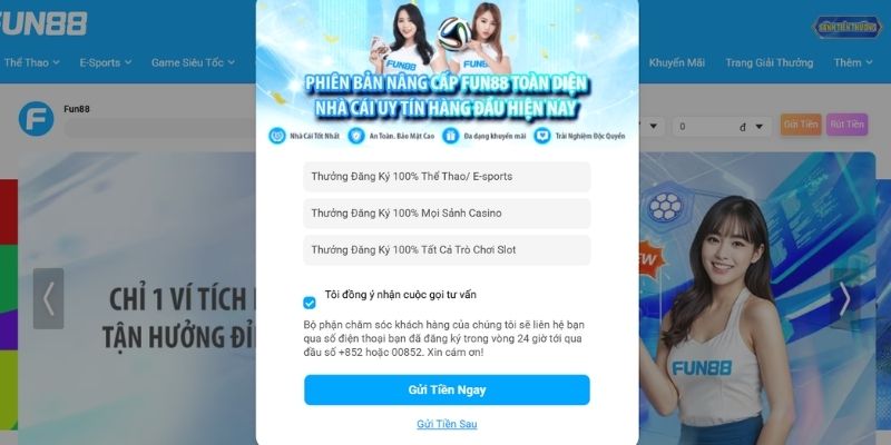 Truy cập trang chủ FUN88